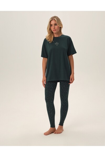 Henderson Women's Pajama Set 2-Piece T-Shirt & Jogger Pants Stars Pattern 100% Cotton Comfortable | Febe