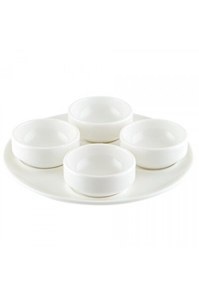 Bonna Set 4 boluri cu suport farfurie din portelan GOURMET