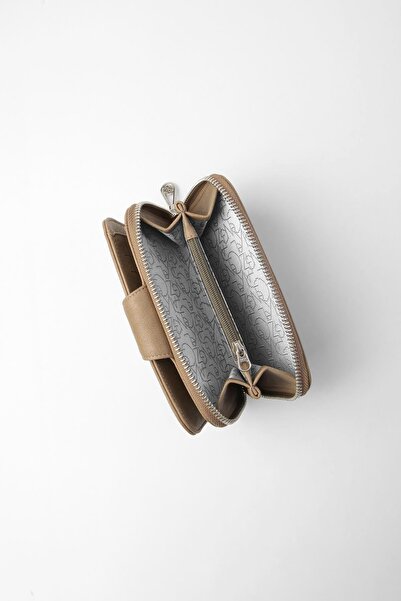 CENGİZ PAKEL Medium Size Women's Wallet - 65306 - Mink