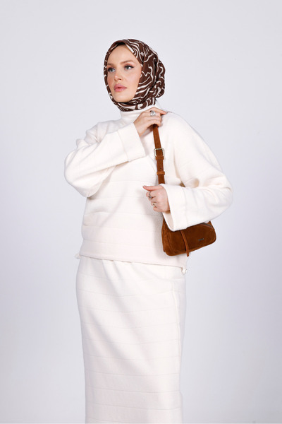 My City 44158 - Stylish Comfortable Soft Textured Knit Skirt Sweater Women's Set