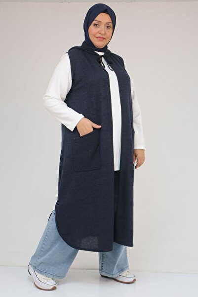 Eslina 54014 Large Size Waterport Piped Mir Vest - Navy Blue