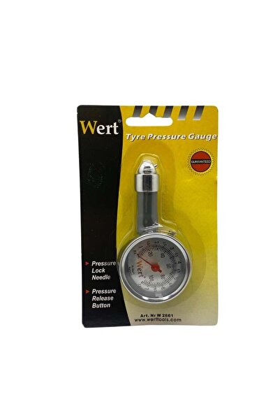 WERT LASTİK HAVA BASINÇ ÖLÇER (0-100 psi / 0-7.5 bar) (ANALOG) (METAL)