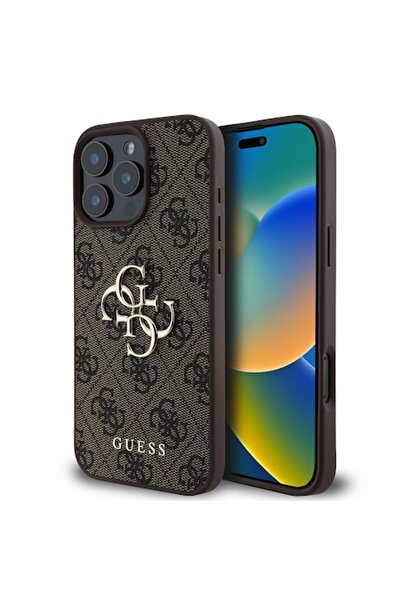 Guess Husă de telefon compatibilă cu iPhone 16 Pro Max, Grip Pro P3135, Plastic, Maro Intens