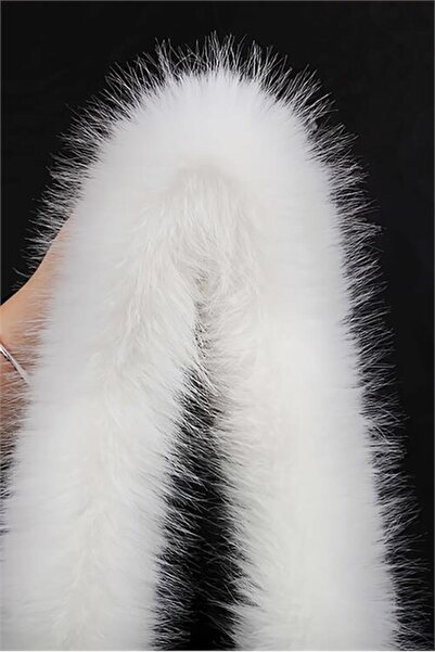 Neşeli Butik Women's Ecru Fur Collar Nbaks030