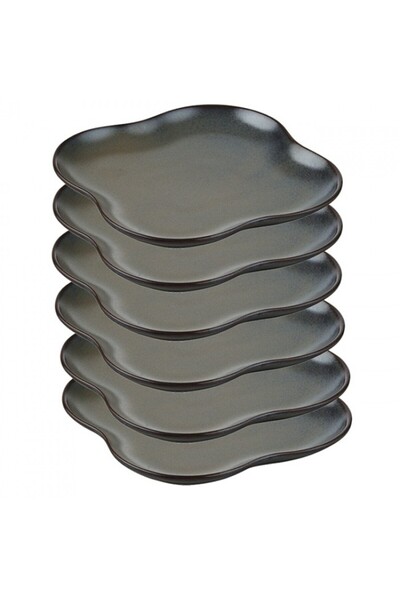 Bonna Set of 6 plates Gloire East porcelain 28x28xh2cm