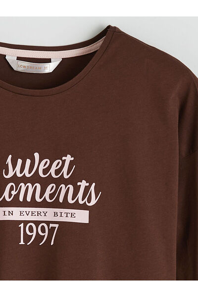 LC Waikiki Özmarka New Season Crew Neck Printed Women's Pajama Set