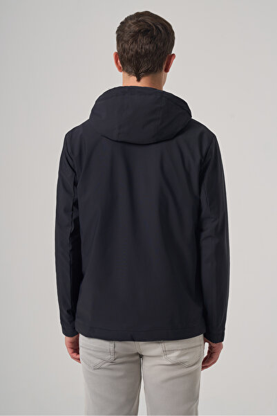 Morven Men's Navy Blue Trend Double-Sided Hooded Coat