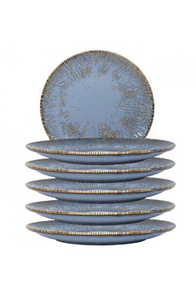 Bonna Set of 6 Snell Sky porcelain plates 27cm