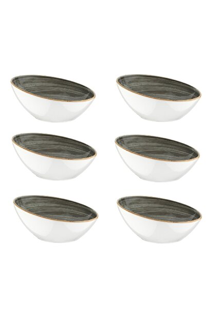 Bonna Set of 6 Space hemispherical porcelain bowls 8cm 60ml