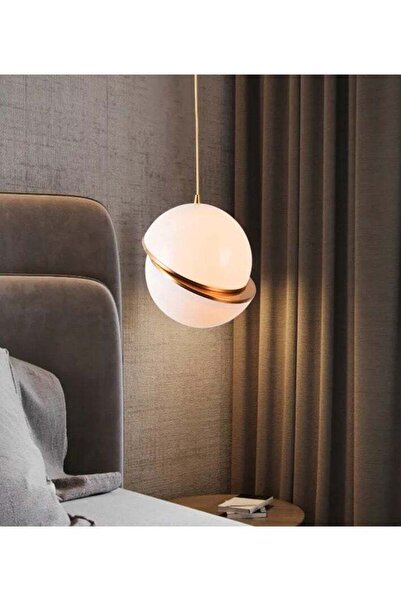 genernic ثريا سقف كروية حديثة باللون الأبيض مع إطار من الألومنيوم الذهبي، 20 سم