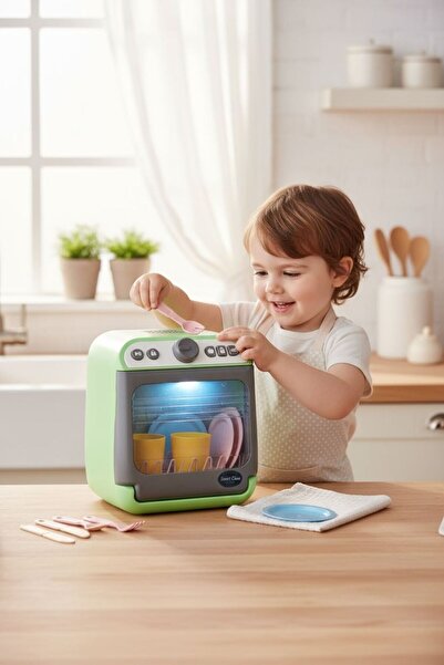 BYCEGU 79538 SESLİ VE IŞIKLI GERÇEKÇİ OYUNCAK BULAŞIK MAKİNESİ