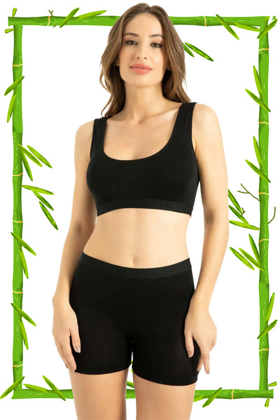 HRN Textile Bamboo Women's Thick Strap Padded Bustier (Q-En 707)