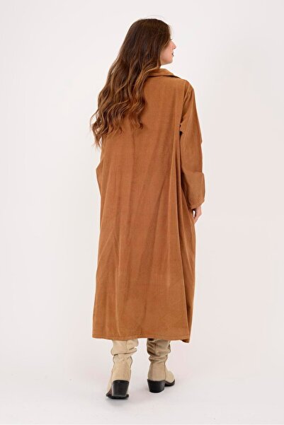 Park Moda 11429 ROCHIE DE CATIFELĂ CU DETALII DE PIELE DE CĂPĂTĂ CU FLORI LOVA