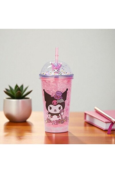 Kuzey Tacı Sevimli Sanrio Kuromi ve My Melody Simli Buz Hazneli Pipetli Suluk...