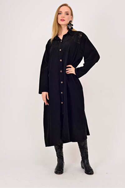 Park Moda 11429 Lova Flower Embossed Sequin Detail Taupe Velvet Dress