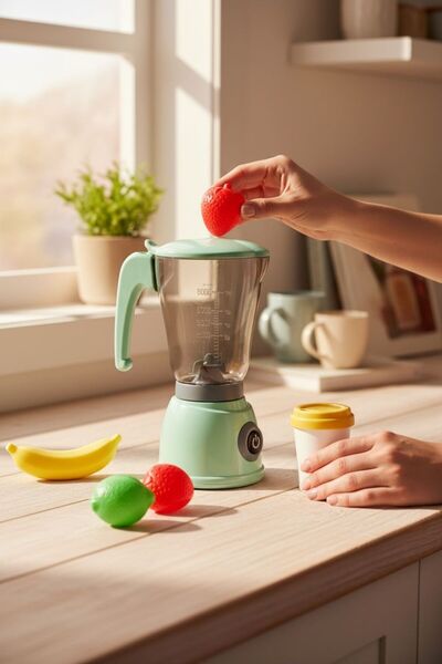 BYCEGU 79637 ELEKTİRİKLİ OYUNCAK MEYVE SIKACAĞİ SETİ BLENDIR