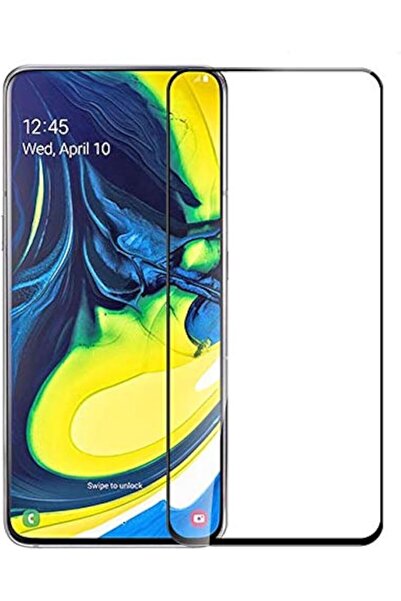 Generic Full glass screen protector for Samsung Galaxy A80 - Black frame