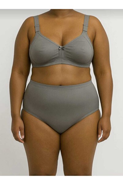 NARIYA Kadın Büyük Beden Sütyen Penye Toparlayıcı Sütyen Dikişsiz Pamuklu Tel...