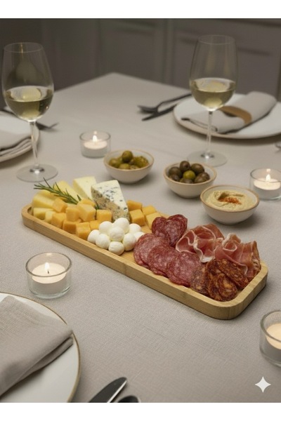 magical dreams Doğal bambu sunumluk, sunum tabağı