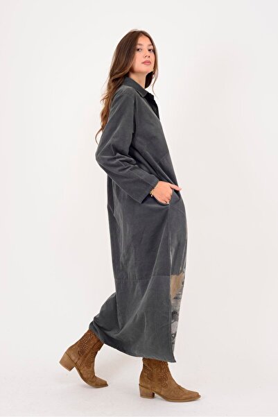 Park Moda 10974 ROCHIE DE CAMĂȘĂ CU IMPRIMARE FLORI LOVA