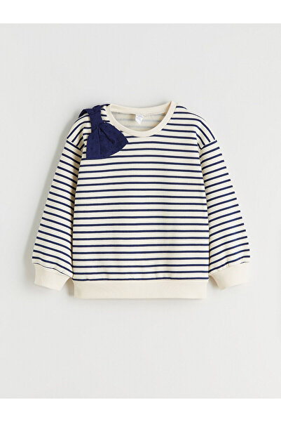 LC Waikiki Hanorac pentru fete cu dungi Crew Neck