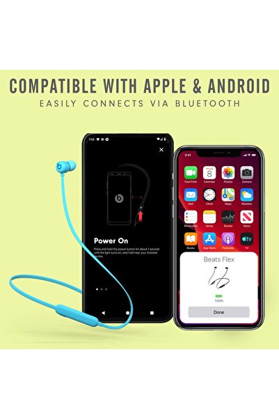 Beats Flex Wireless Earbuds - Apple W1 Chip, Magnetic, Class 1 Bluetooth, 12 Hours - Flame Blue