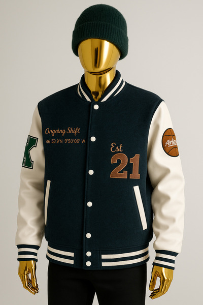 Aydan Stauder Boutique KOLEJ TARZI VARSITY CEKET – PREMIUM ERKEK / UNISEX MODEL