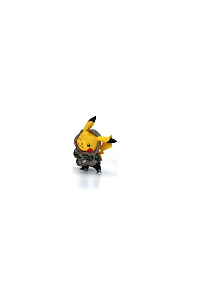 OEM Decorative figurine compatible with Pokemon Pikachu, hoodie model, plastic, 10 cm, multicolor