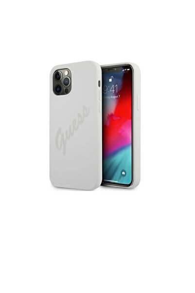 Guess iPhone 12/12 Pro 6.1 Silicone Vintage Cream