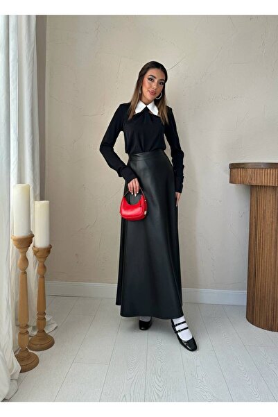 Lady Pixie Women's Leather Long Skirt