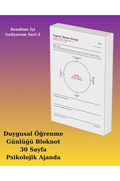 Psikotopia Duygusal Öğrenme Günlüğü Bloknot, Psikolojik Ajanda