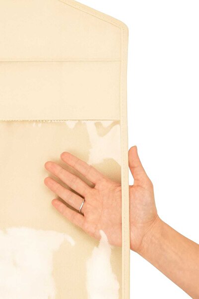 Ekici home textile 8-Pocket In-Cabinet Bag and Shoe Organizer Cream 110X37