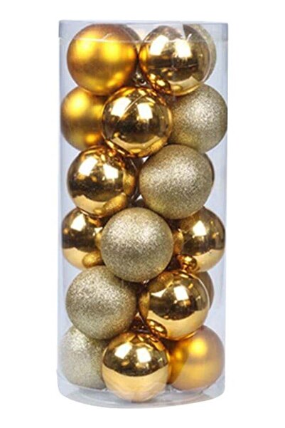 ACLIX 5 in 1 Christmas tree 150 cm, golden and red ball, star and string light