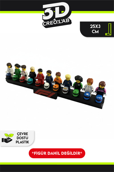 3Dcreo.lab Yapı Oyuncak F1 Minifigür 10'lu Sergileme Standı
