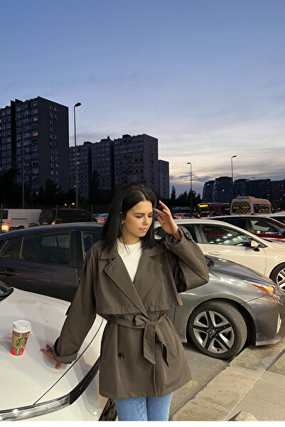 thesunfyre ЖІНОЧИЙ Оверсайз-пальто з ґудзиками, коміром-стійкою та поясом