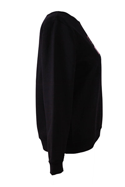 trender Cheryy Printed Black Women's Sweatshirt 26Kl71S95004