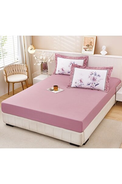 MHR Fitted sheet and 2 pillowcases with elastic, Finet, 2 persons, 160x200cm, Pink