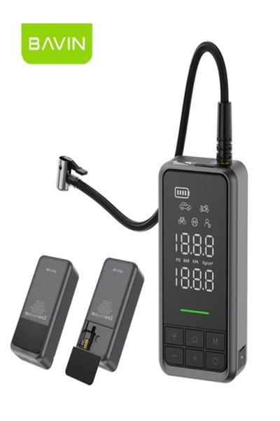 Bavin جهاز تشغيل السيارة 2 في 1 مع ضاغط هواء وبنك طاقة 10400 مللي أمبير/ساعة ...
