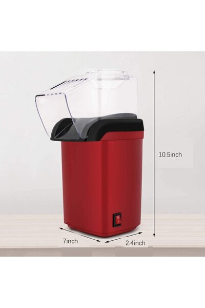 stuffix Popcorn maker, red, 17.7 x 12 x 27 cm, oil-free, compact design