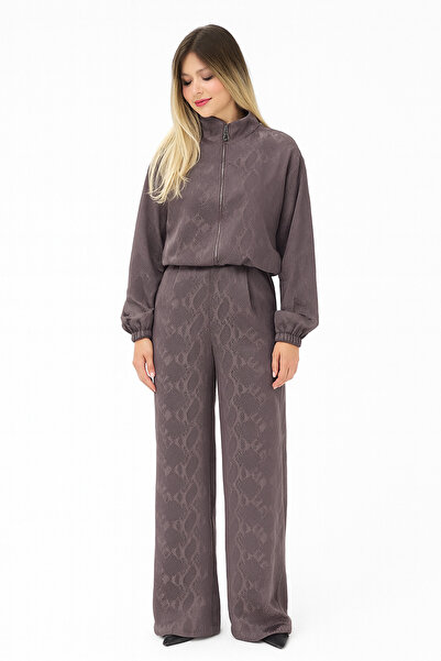 Quzu Mor Desenli Takım Modern