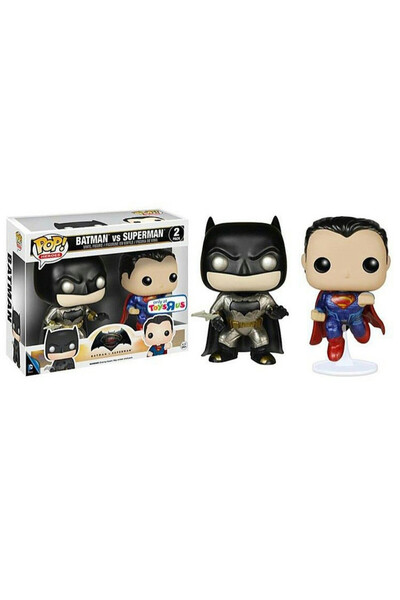 Funko DC Heroes Batman VS. Superman Metallic 2-Pack Pop Vinyl Set Figür 2 li ultra nadir