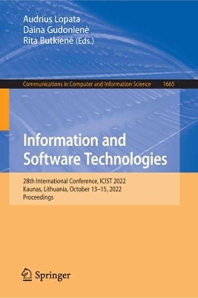 Springer Nature Tehnologii Informaționale și Software: A 28-a Conferință Inte...