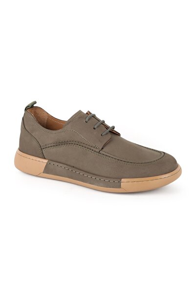 Libero L5755 City Casual Men's Nubuck Leather Shoes Khaki