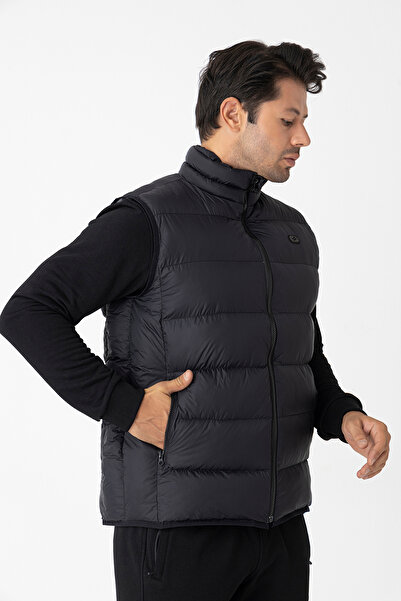 Crozwise Anthracite Men's Outdoor Puffer Vest - 4018-06