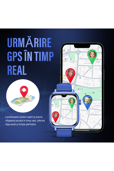 Wingereich Kids smartwatch with GPS, 4G, Whatsapp, ChatGPT, Google Play, HD camera, video call