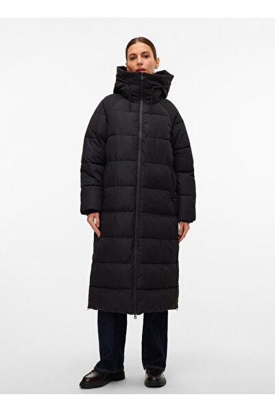 Vero Moda Siyah Kadın Mont VMELANOR LAURIE LONG COAT WRP GA BO