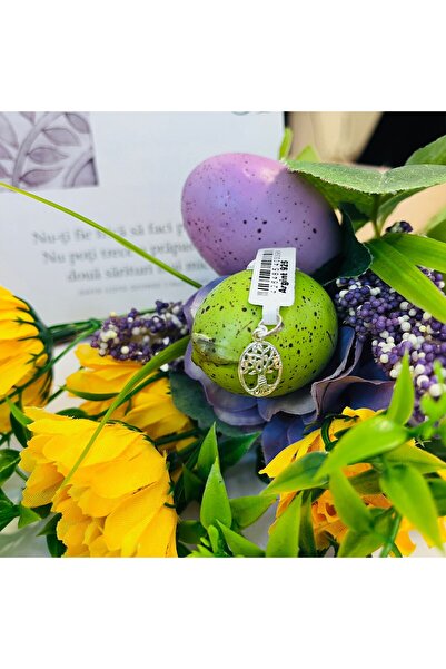 Jolie Silver 925 Sterling Silver Pendant - Tree of Life, Rhodium Plated, 22x11mm