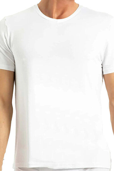 HRN Textile Bamboo Men's Short Sleeve V-Neck Undershirt (Q-En 603)