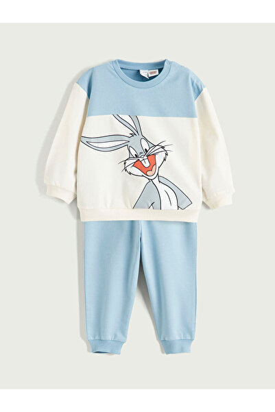 LC Waikiki Bugs Bunny Printed Baby Boy Sweatshirt and Sweatpants