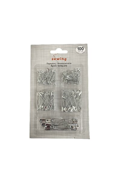 OEM Set of 100 silver safety pins